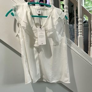 NWT Cabi sleeveless ruffle blouse
